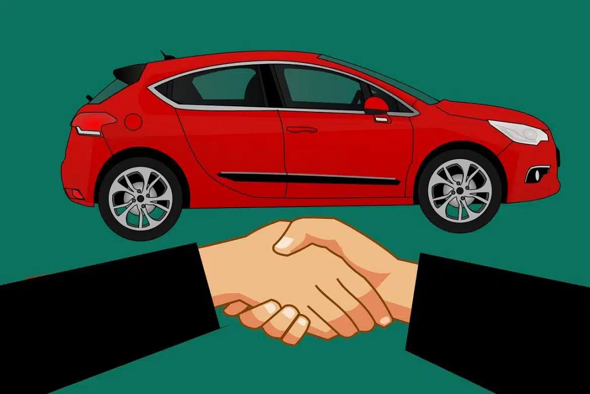 shake hand, buy, car