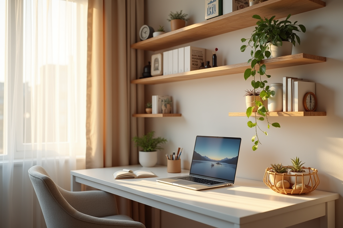 bureau étagère
